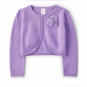Gymboree Floral Cardigan Sweater Girls 3T Purple Easter Spring Lavender Bolero